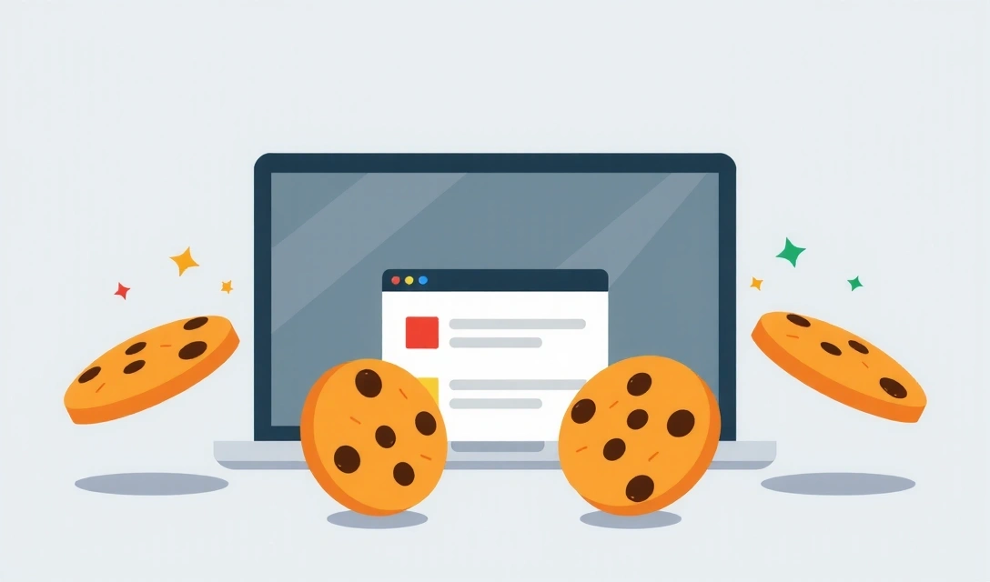 Ilustrace různých typů cookies a jejich funkcí