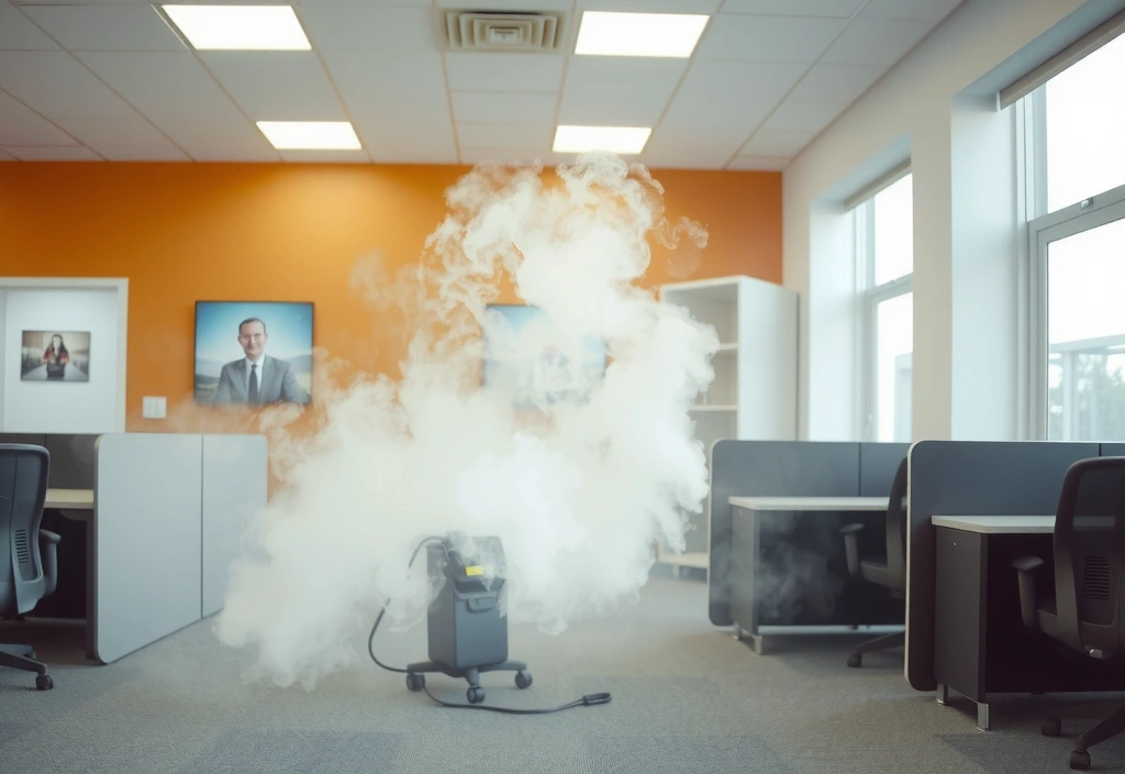 Dezinfekce místnosti mlhováním pro hygienické prostředí