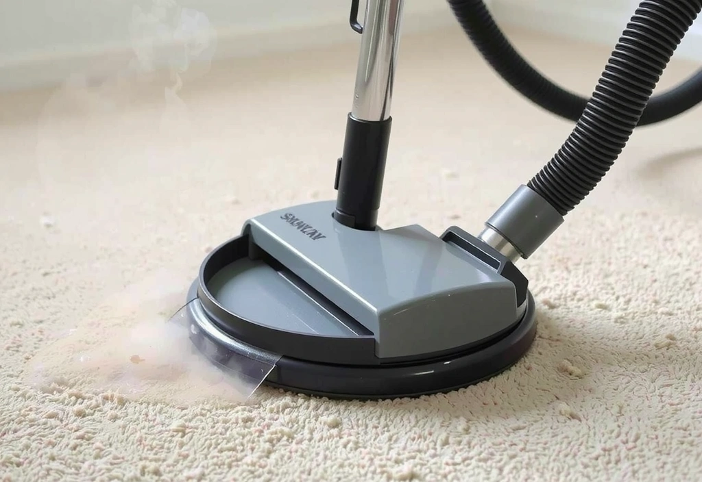 Hloubkové čištění koberce výkonným extraktorem