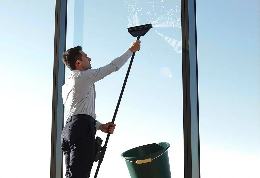 Profesionální mytí oken s lesklým výsledkem